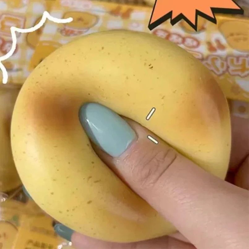 Pizzage de pommes de terre compressibles, rebond lent, soulagement du Stress pour adultes, pain doux fait à la main, ornements de bureau, cadeaux pour enfants