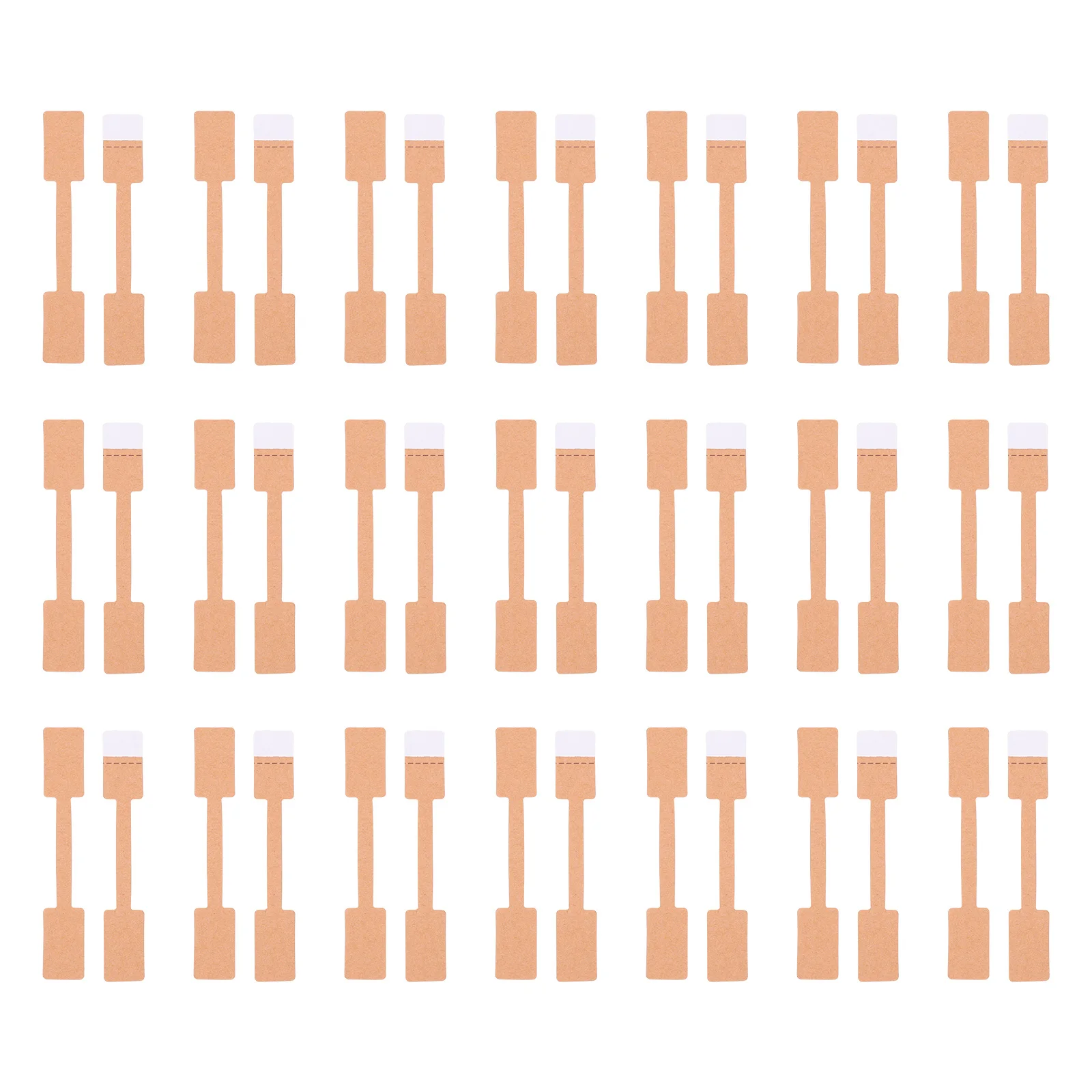 

200pcs Kraft Paper Jewelry Price Tags Square Ring Labels Adhesive Blank Display Tags For Diy Crafts Necklaces Bracelets
