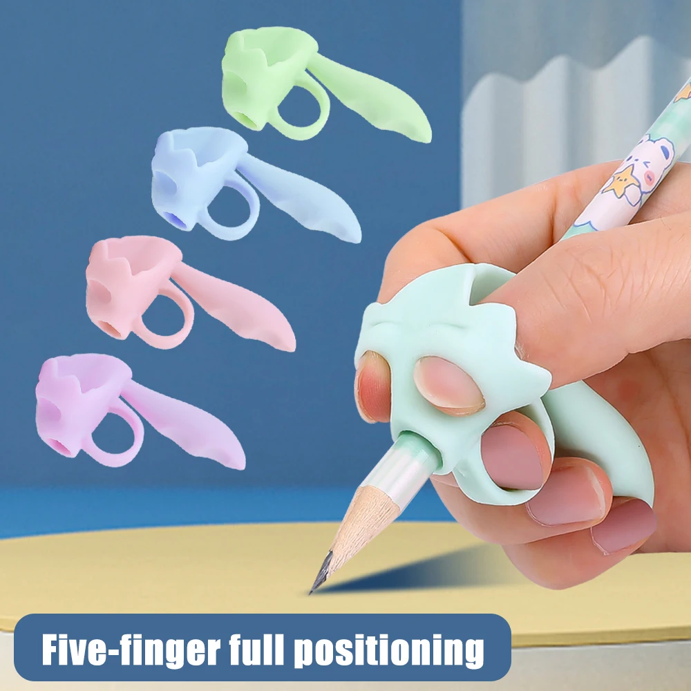 1/2/3Pcs Children Pencil Holder Writing Posture Correction Tool Silicone Writing Posturecorrector Orthosis Stationery in School