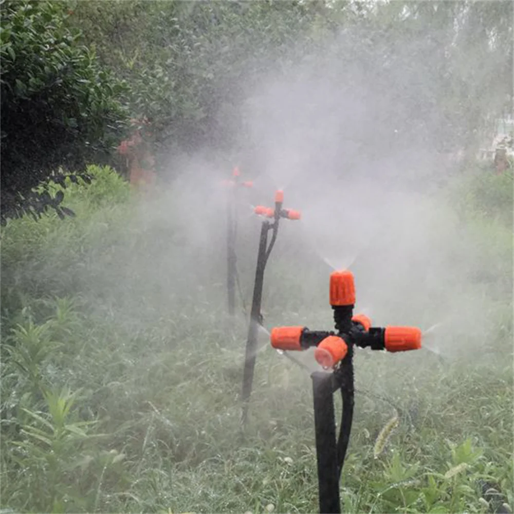 3 Pcs/Pack Five-Head Atomized Nozzle 4-Point-Nozzle Garden Irrigation Flower Watering Greenhouse Agricultural Dust Removal