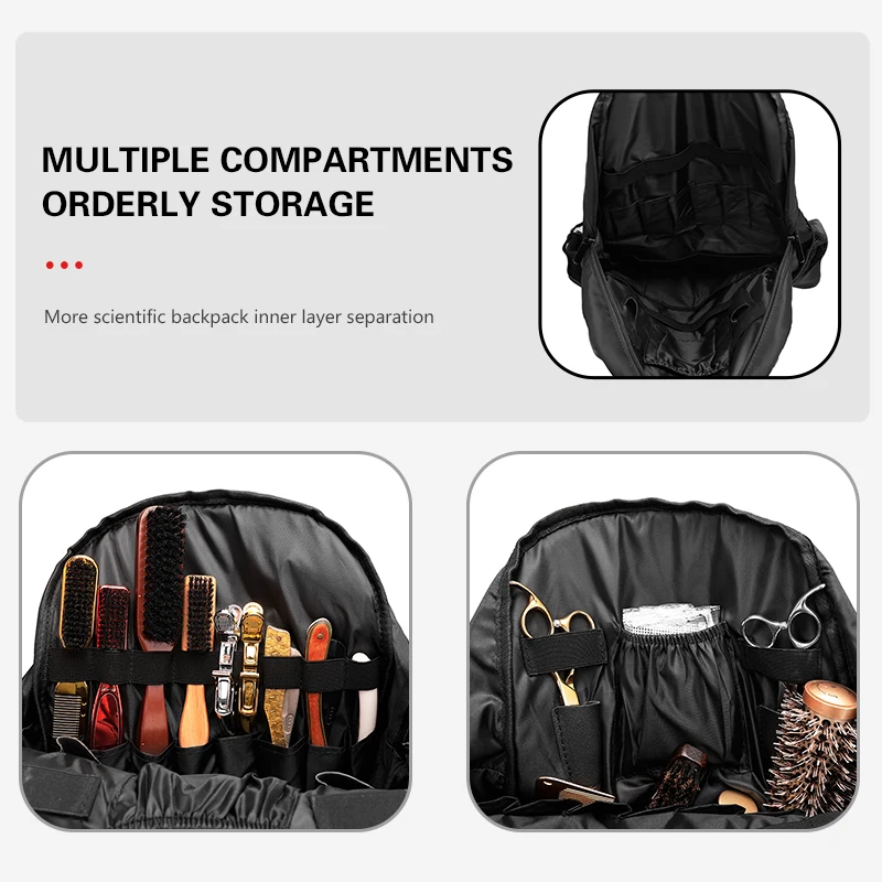 Tas ransel kapasitas besar, perlengkapan potong rambut, tas peralatan potong rambut, tas traveling penata rambut, tas Organizer perlengkapan Salon