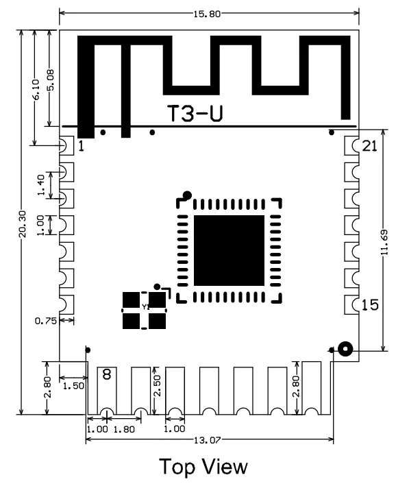 Tuya T3-U Module Special for Open SDK Wi-Fi/Bluetooth ultra low power