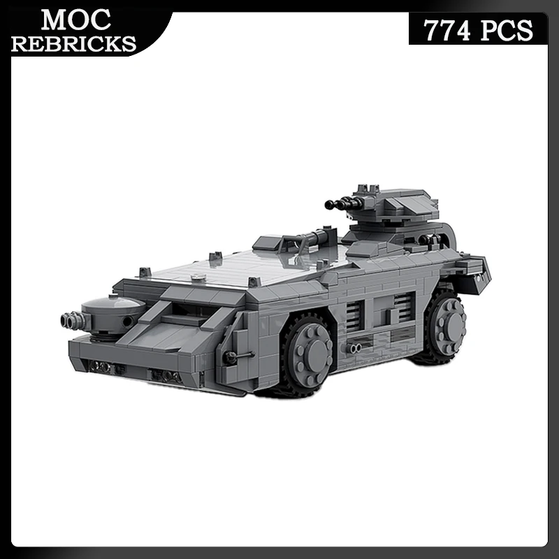 MOC-56857 Series WW2 Military M577 Personnel Carrier Armoured Transport Vehicle Building Block DIY Model Toy Kids Christmas Gift