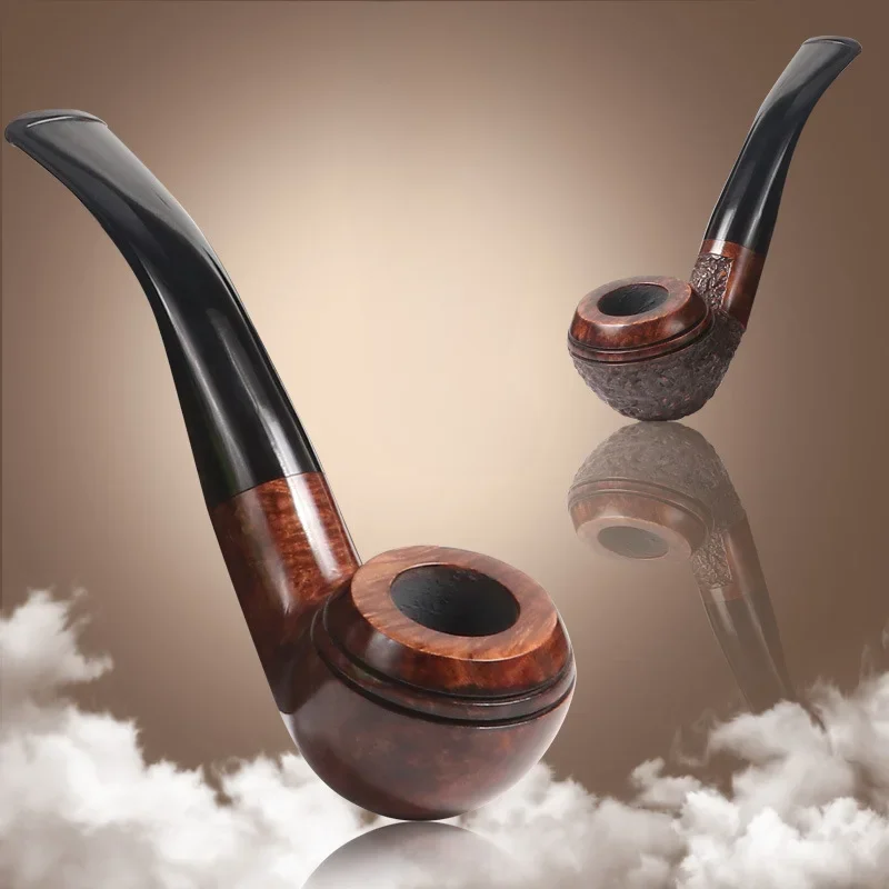 

High Quality Wood Pipe Creative Smoke Engraved Smoking Pipe gift set