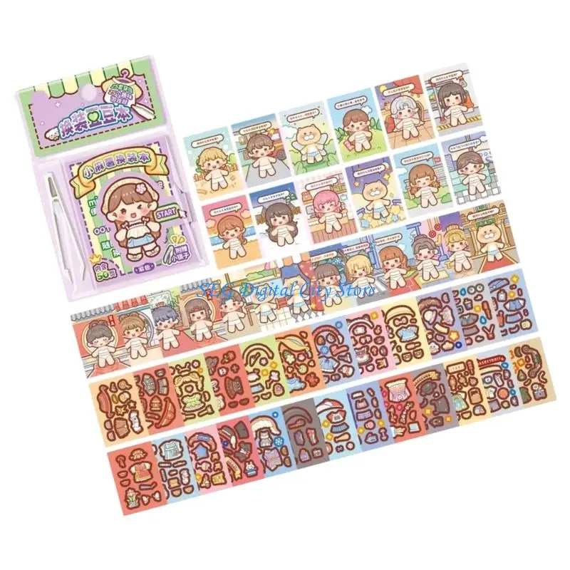 U75B Activity Book for Children Using Dress Up Sticker to Improve Coordination Skill
