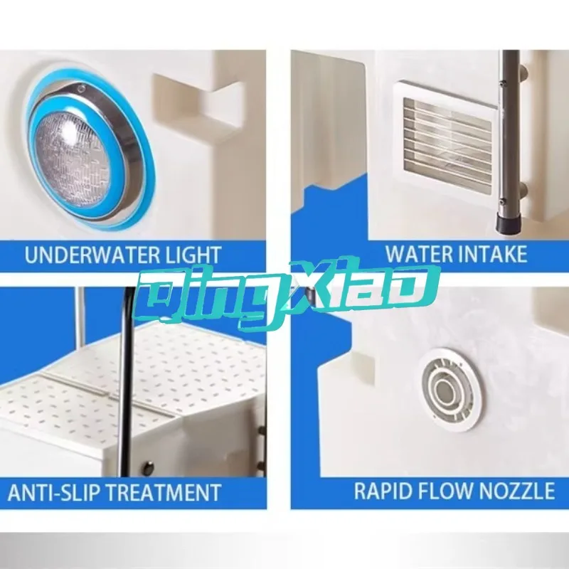 FN-04 Wall Mounted Integrated Pool Filter System With Handrail Circulation Pump Purification For Small Pool Household Fish Pond view 5