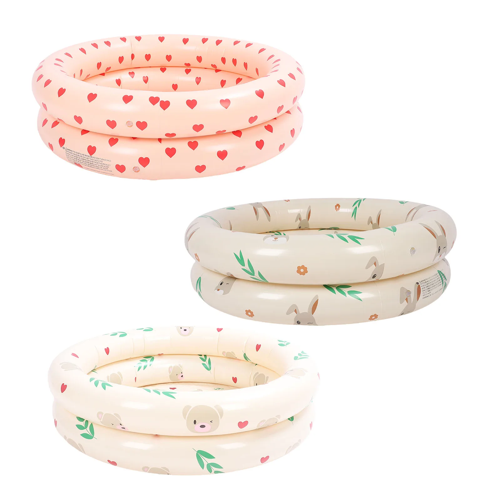 حمام سباحة قابل للنفخ للأطفال الصغار متعدد الأغراض مضاد للخدش، سهل الإعداد، كرة قابلة للنفخ، حمام سباحة مستدير من مادة PVC قابل للطي للفناء الخلفي