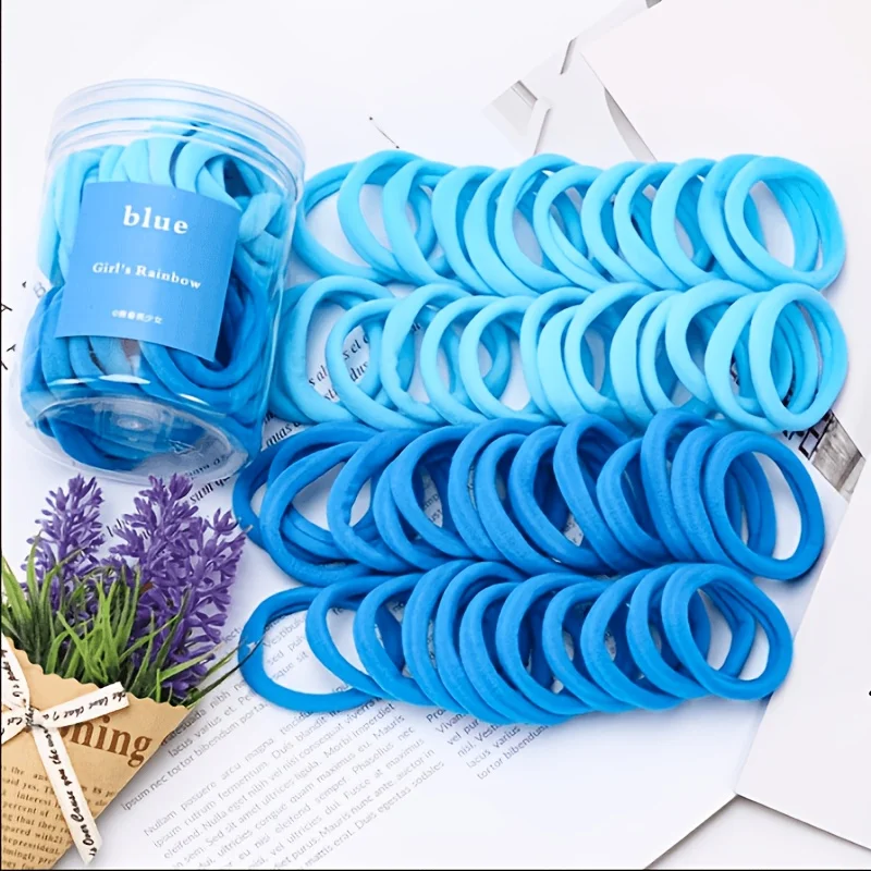 100pcs Large Hair Ties for Girls, for Everyday Hairstyles Such as Ponytails, Buns, Half-up Styles, and Other Basic Hairstyles