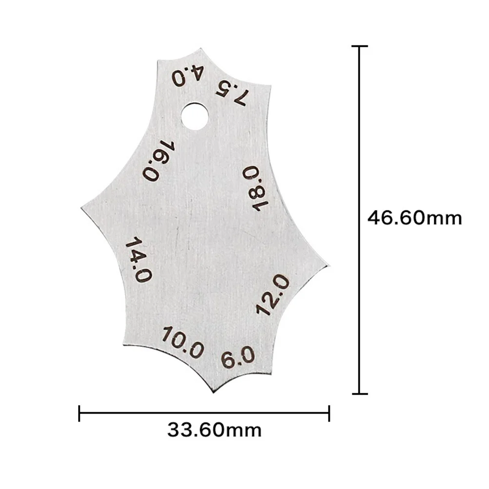 

2 pcs Stainless Steel Welding Seam Gauge Key Pocket Gage Repair Tool Portable Electronic Inspection Ruler Welding Tool