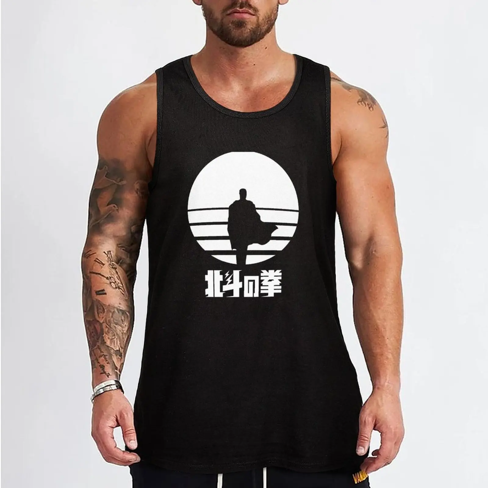 Hokuto No Ken: You Wa Shock! (white color) Tank Top summer clothes for men Sportswear for men gym t-shirts