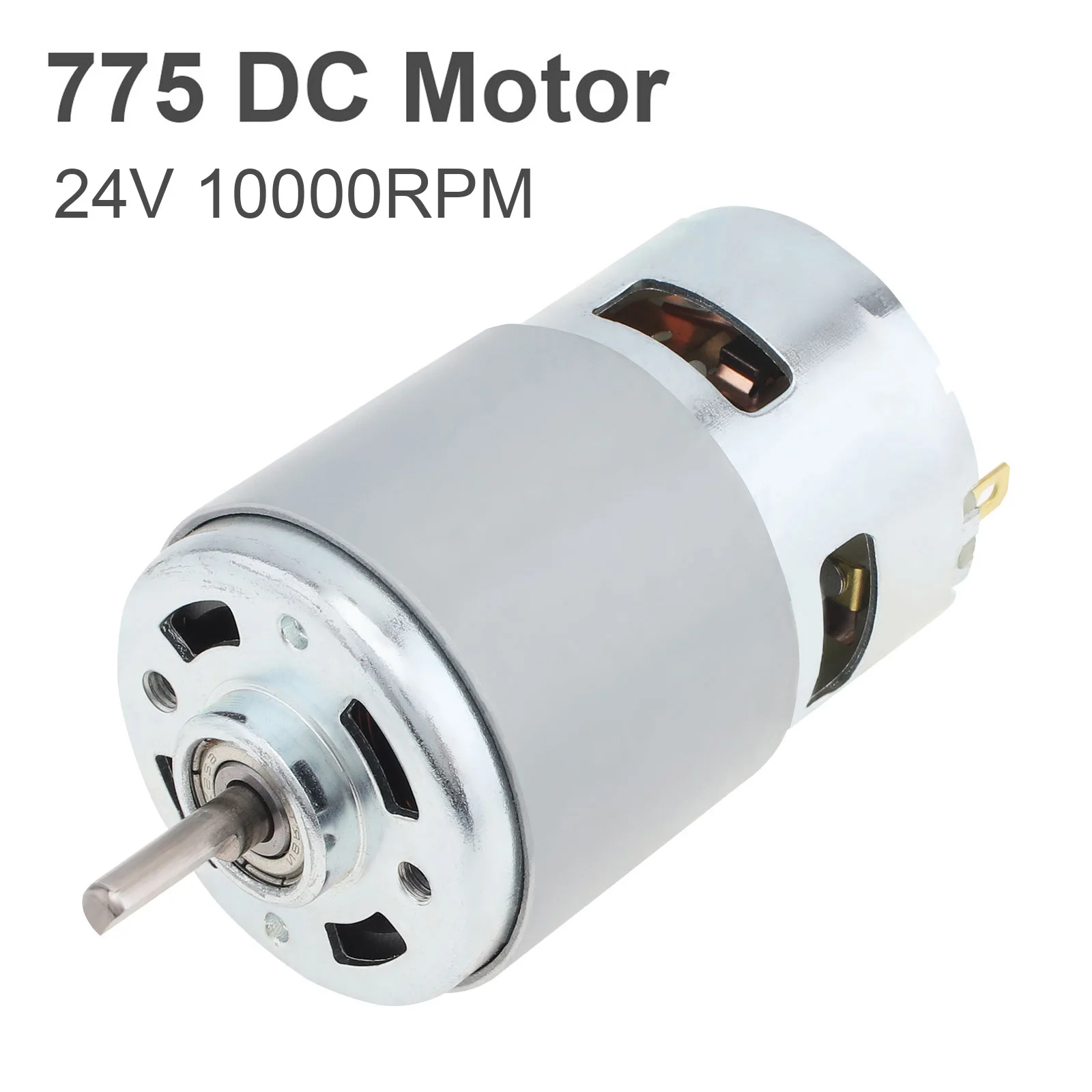 

775 DC Motor D-Shaped Shaft High-speed Large Torque Engine Motor for Small Drill Micro Machine DIY Model Car with Ball Bearing