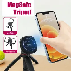 VRIG Magnetic Phone Tripod Extended Mini Tripod Selfie Stick With 360 Ballhead Phone Holder for MagSafe iPhone 14 13 12 Series