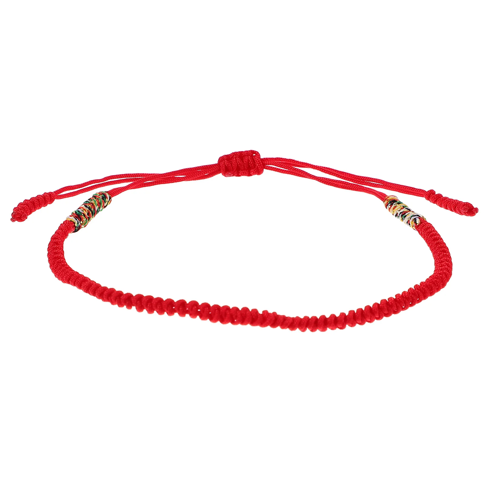 سلسلة حمراء منسوجة سوار قابل للتعديل عقدة سحر حبل سوار خفيفة الوزن المنسوجة يدويا حماية الحظ المعصم مجوهرات أنيقة