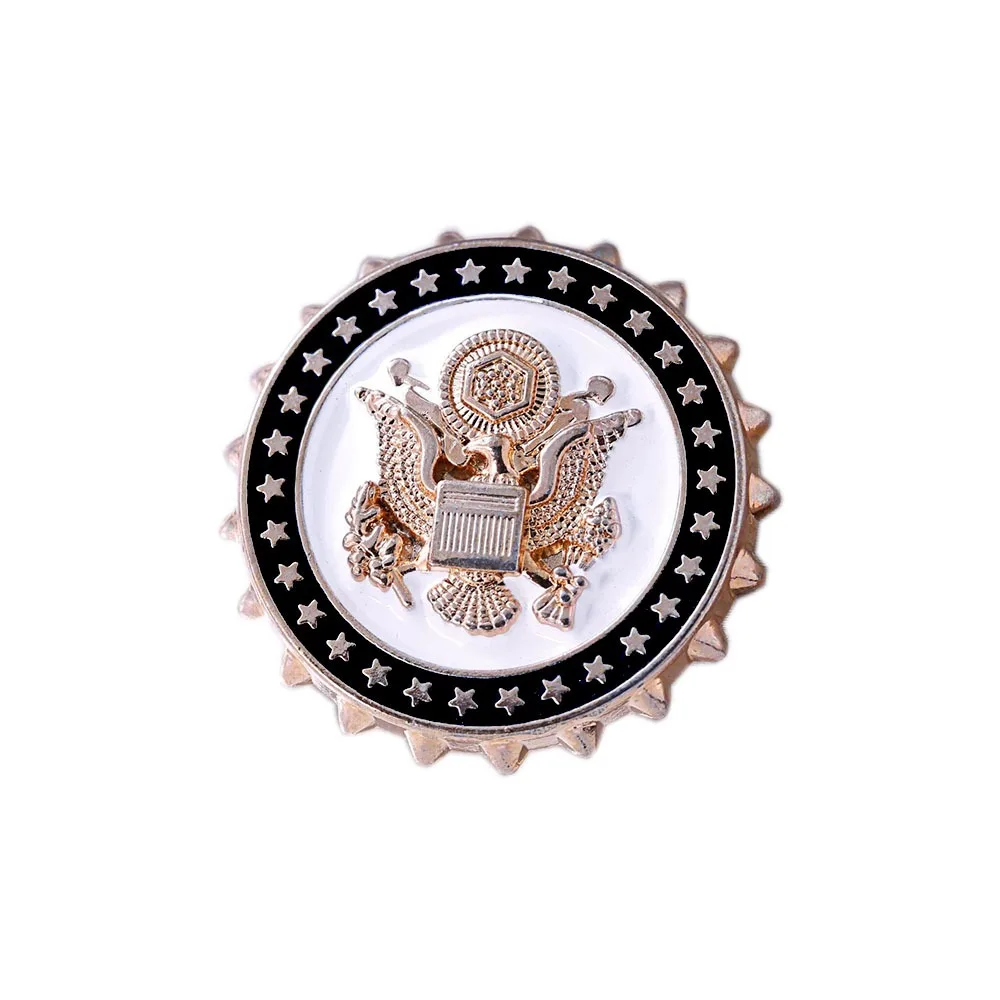 1 قطعة شعار الولايات المتحدة الكلاسيكية بروش النسر البيرة غطاء شكل شارة التلبيب دبوس