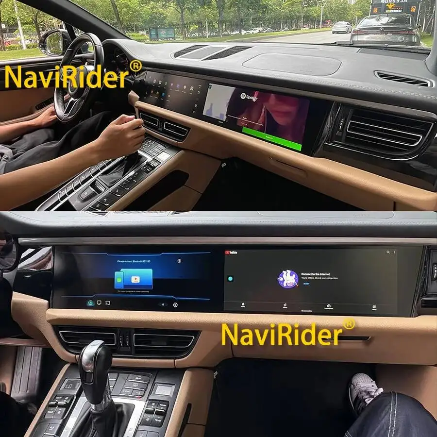 Dual Screen PCM 5.0 For Porsche Macan 2018-2024 Upgraded Interactive Stereo Car Radio GPS Carplay Multimedia Player