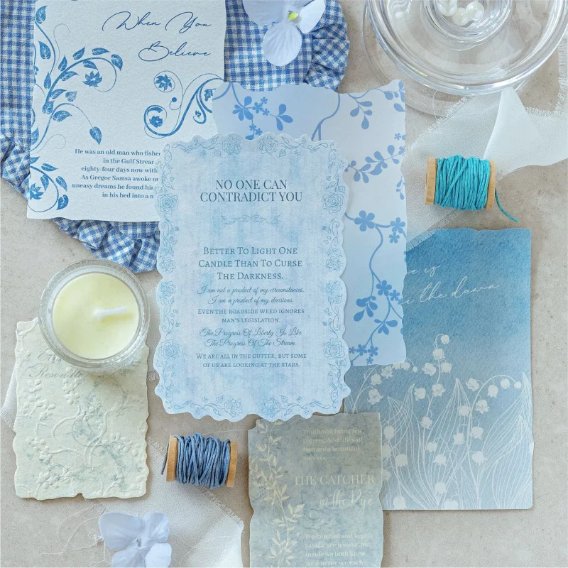 ورق مادة منقوش عتيق مكون من 30 ورقة، ديكور قديم لحساب اليد وسجل القصاصات