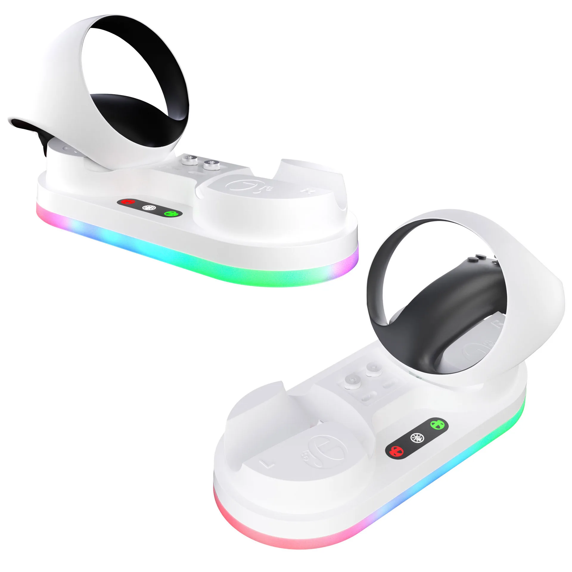 

For PSVR2 Handle Dazzling Charging Dock Handle Dock Charger With Display Light