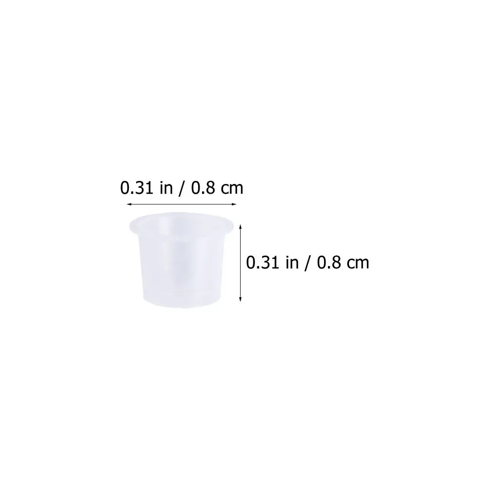 1000Pcs 8Mm Clear Ink Caps Disposable Pigment Cups for Tattooing Eyebrow Embroidery Artists Easy Clean Reusable Or Single Use