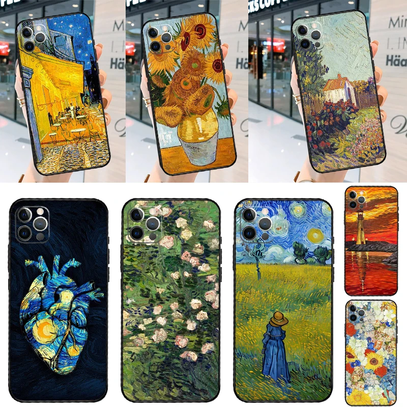 Van Gogh Oil Art Painting Case For Samsung Galaxy S25 S26 Ultra S21 S22 S23 S24 Ultra S10 S20 Plus S25 FE Cover Coque