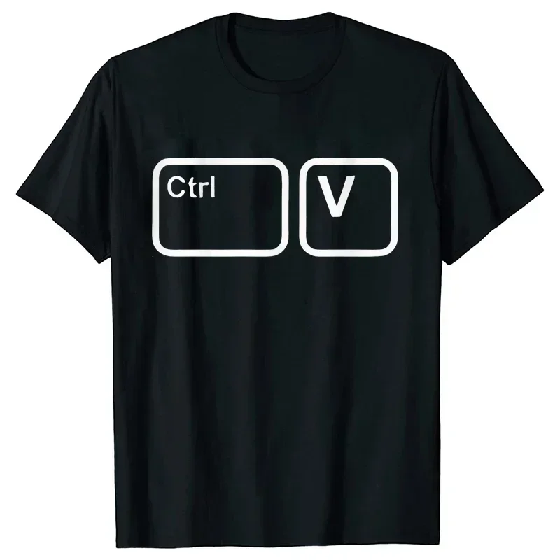 CTRL + C CTRL + V Family T-Shirt Father and Son Daughter Tshirts Funny Copy Paste Matching Family Oufits Tops Father\'s Dad Tees