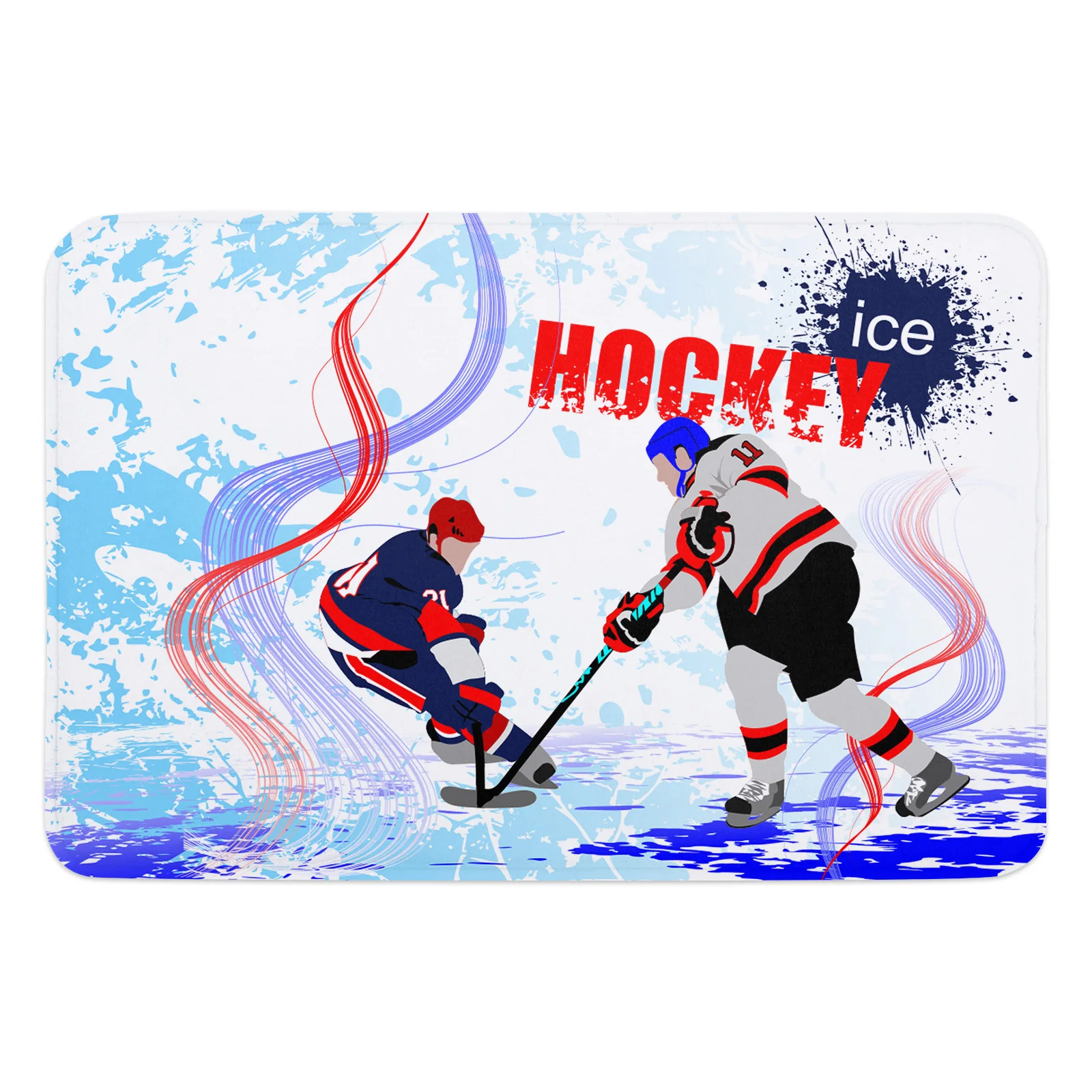 Sports Athletes Hockey Kitchen Floor Mat Living Room Decor Carpet Home Hallway Entrance Doormat Balcony Door Anti Slip Rug