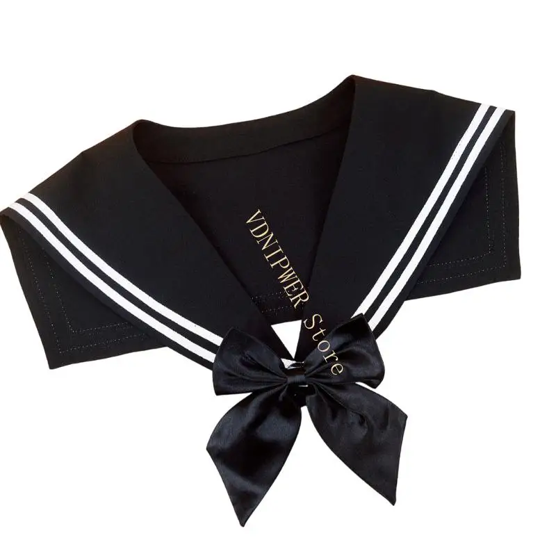 طوق كاذب على طراز بحار قابل لإعادة الاستخدام مع مجموعة ألوان أنيقة مثالية للاستخدام اليومي والعروض المسرحية والحدث D08E #5