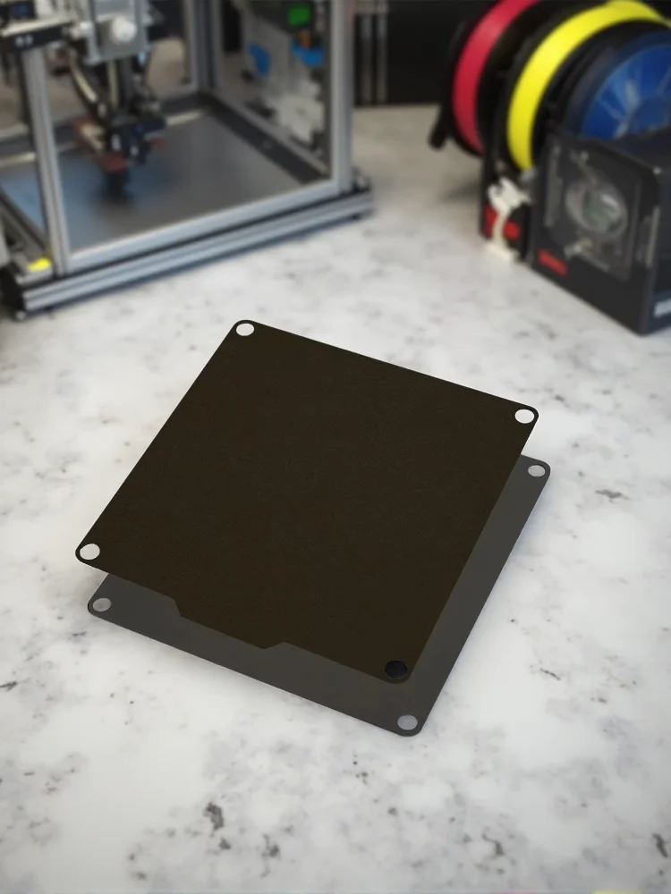 Płyta robocza do drukarek 3D Easythreed K7 K9 K1 K2 X1 X2, 120x120mm, dwustronna, teksturowana, ze stali sprężynowej PEI, z magnetyczną podstawą. — zdjęcie produktu 7
