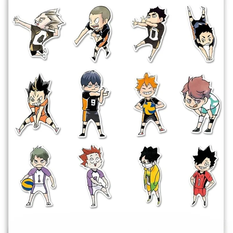 60 Stück Anime Haikyuu Graffiti-Aufkleber Niedliche Volleyball Hinata Shoyo Tobio Kageyama Laptop Gitarren Dekoration Spielzeug – Detail 6
