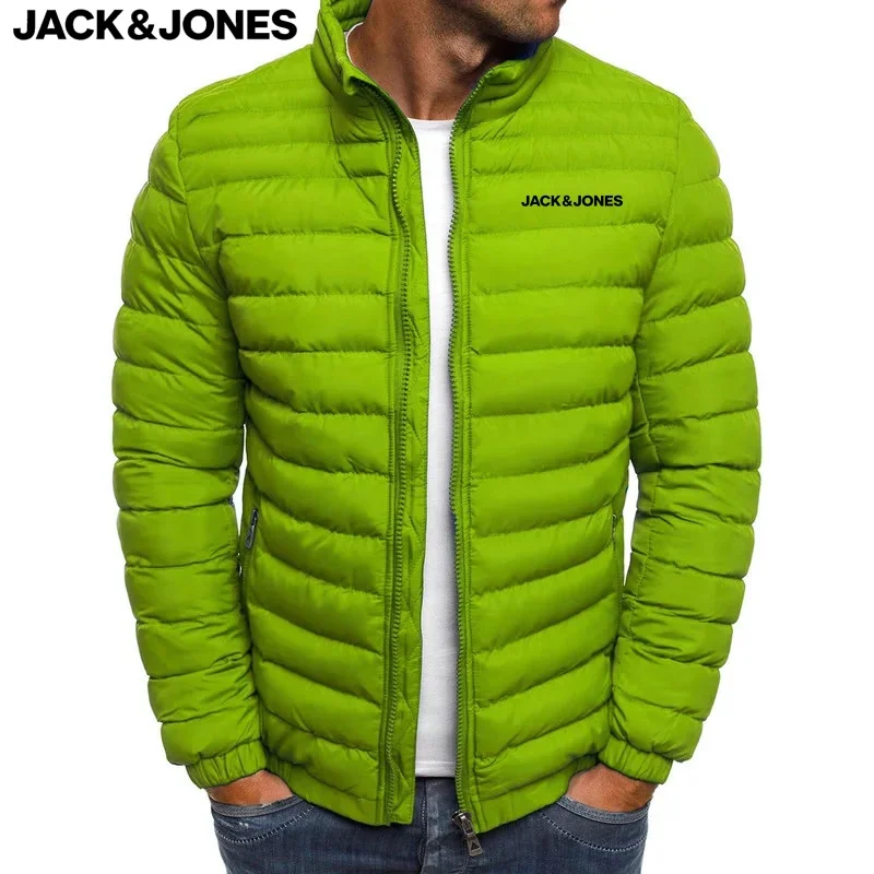 Jack Jones compra de nuevas chaquetas gruesas y cálidas e informales para hombre y chaquetas de plumón de algodón a prueba de viento con cuello levantado para hombre