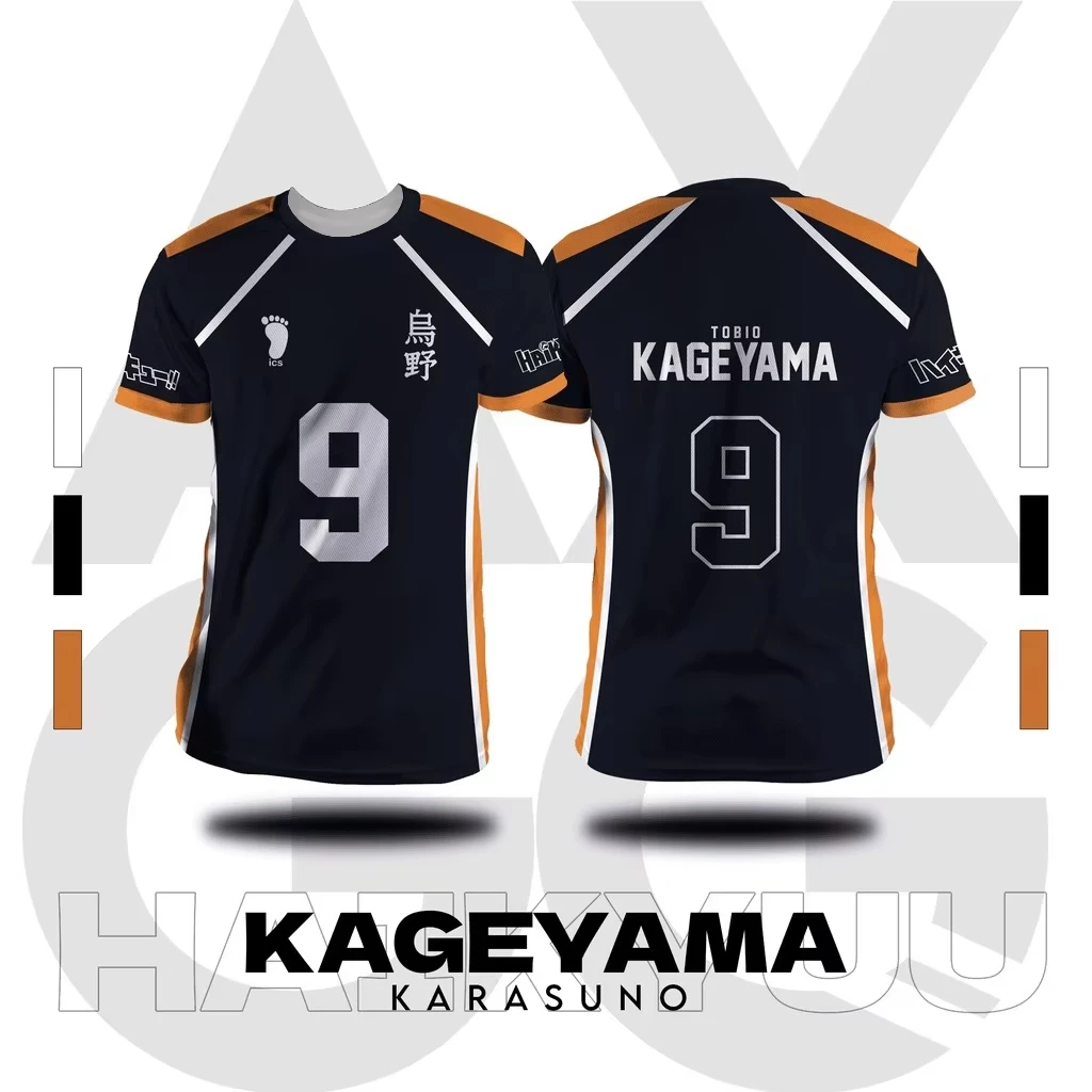 camiseta-bandai-karasuno-volleyball-team-para-role-playing-de-secagem-rapida-confortavel-para-esportes-e-lazer-ideal-para-combinar-em-familia-no-verao