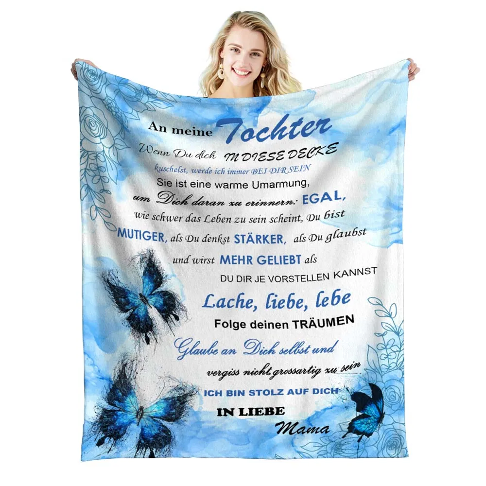 

Personalised Blanket Daughter Gifts from Mum, Mother Daughter Gifts, Cuddly Blanket, Fluffy, Funny Birthday Gift for My Daughter