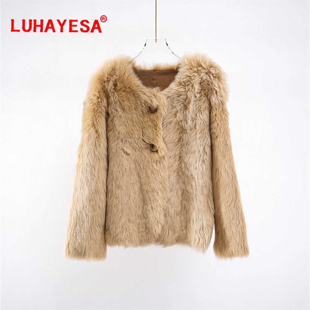 

2023 New Tuscany Shearling Fur Clothing Women Fashion Winter Short Real Fur Jacket