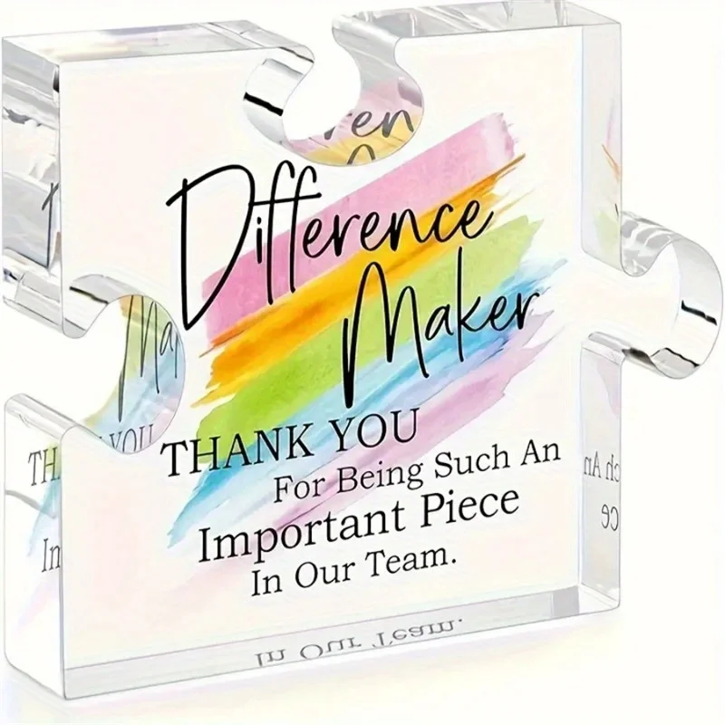Acrylic Thank You Gift for Mentor Manager Boss, Classic Desktop Decor, Bright 