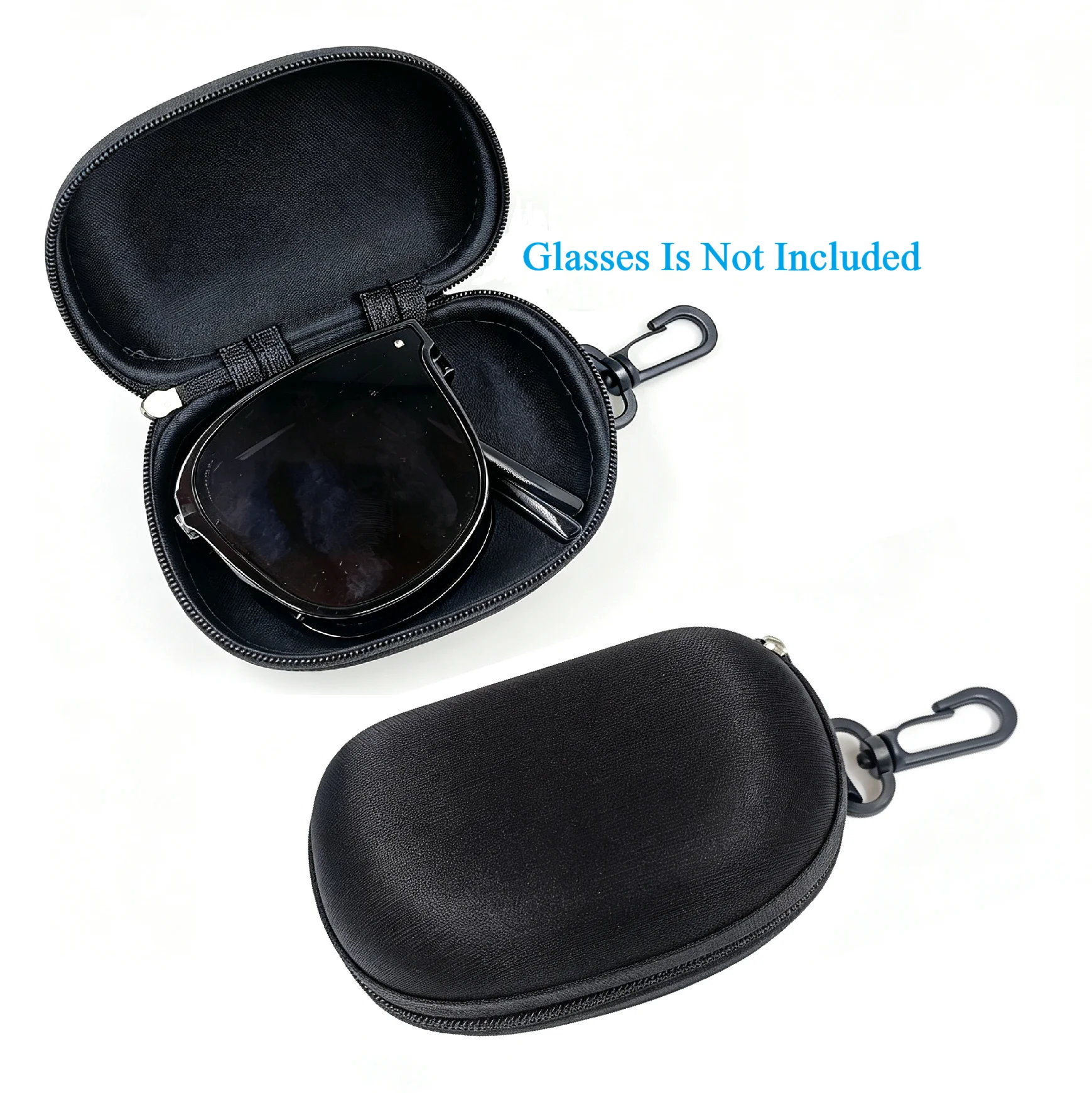 1/2/3/4/5Pcs Black Portable Foldable Sunglass Case, Durable Eva Material Foldable Sunglass Protective Case For Folding Glasses