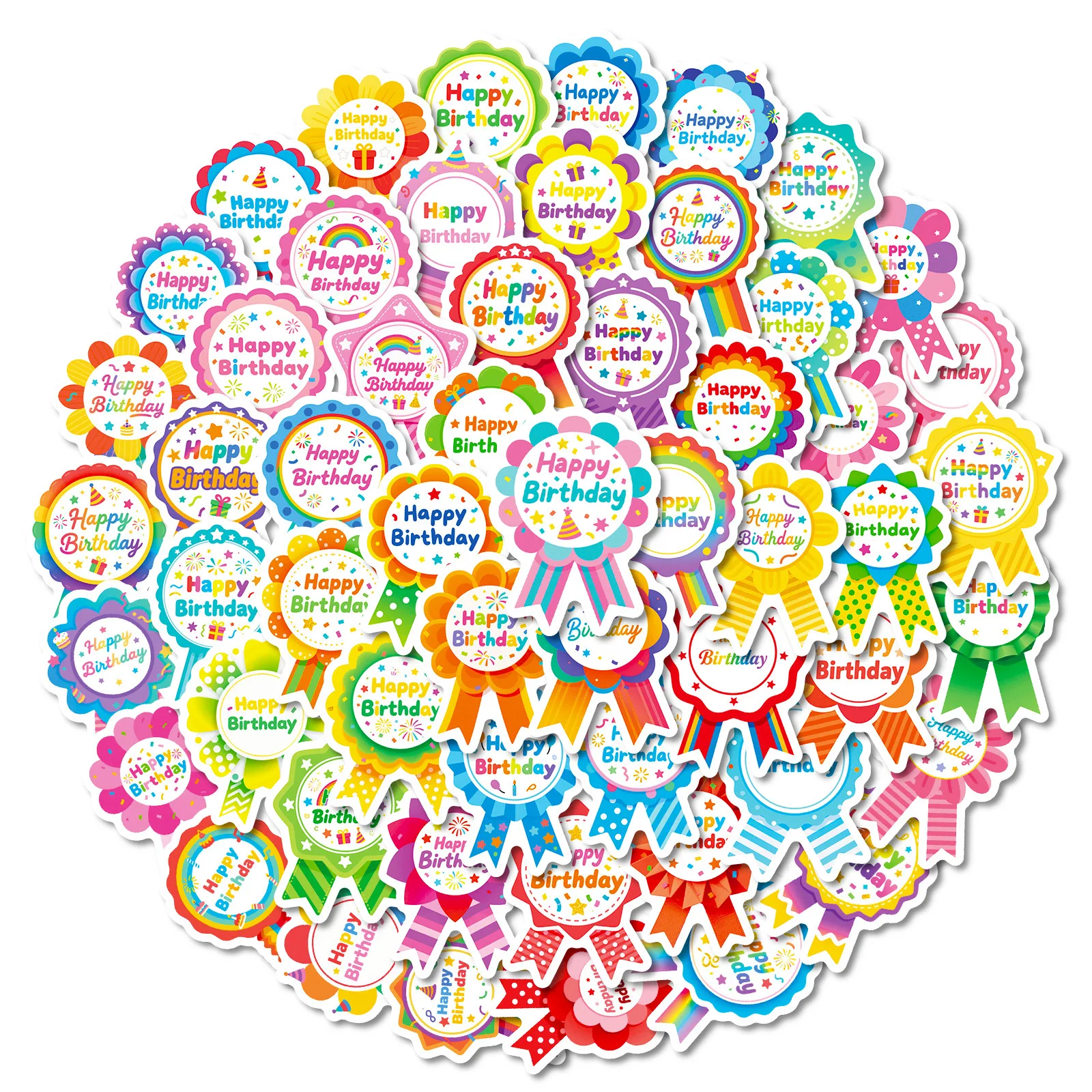 10/56 قطعة عيد ميلاد سعيد! ملصقات الكتابة على الجدران الملونة الإبداعية الكرتون صائق رياض الأطفال الديكور مكافأة دفتر الهاتف لعبة طفل #2