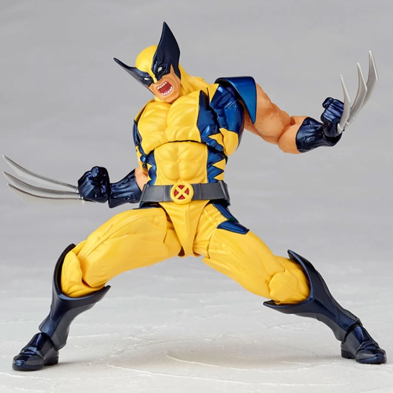 Nuova vendita calda Wolverine Figure Mafex 138 Brown Comic X-Men Action Figure Modello mobile congiunto Statua Giocattoli per bambini Ornamento da tavolo