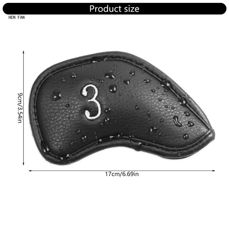 12Pcs PU Leather Iron and Wedges Golfs Club Head Cover Golfs Iron Headcover Protective Cover to Protect Your Golfs Club M89D