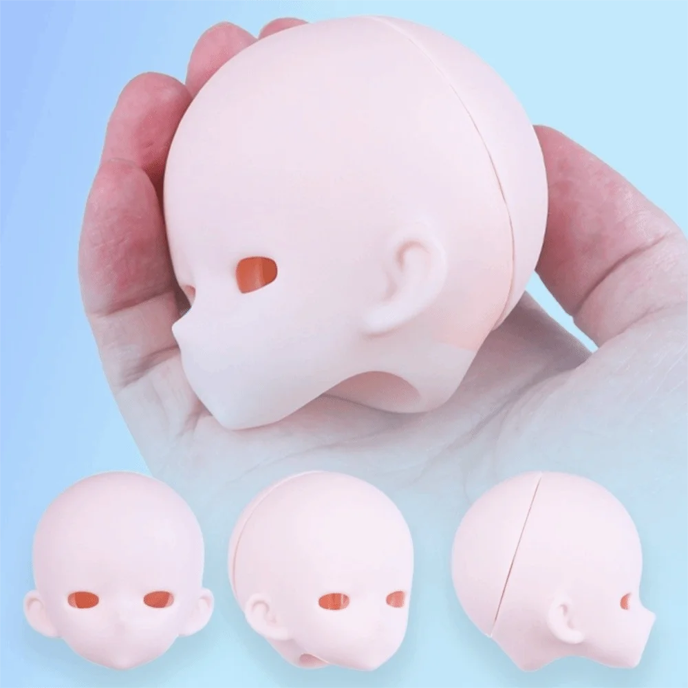 Bjd Accessories Openable Bjd Baby Head PVC Anime-Style 1/4 BJD Anime Headsculpt White Skin Bjd Doll Head Makeup Practice
