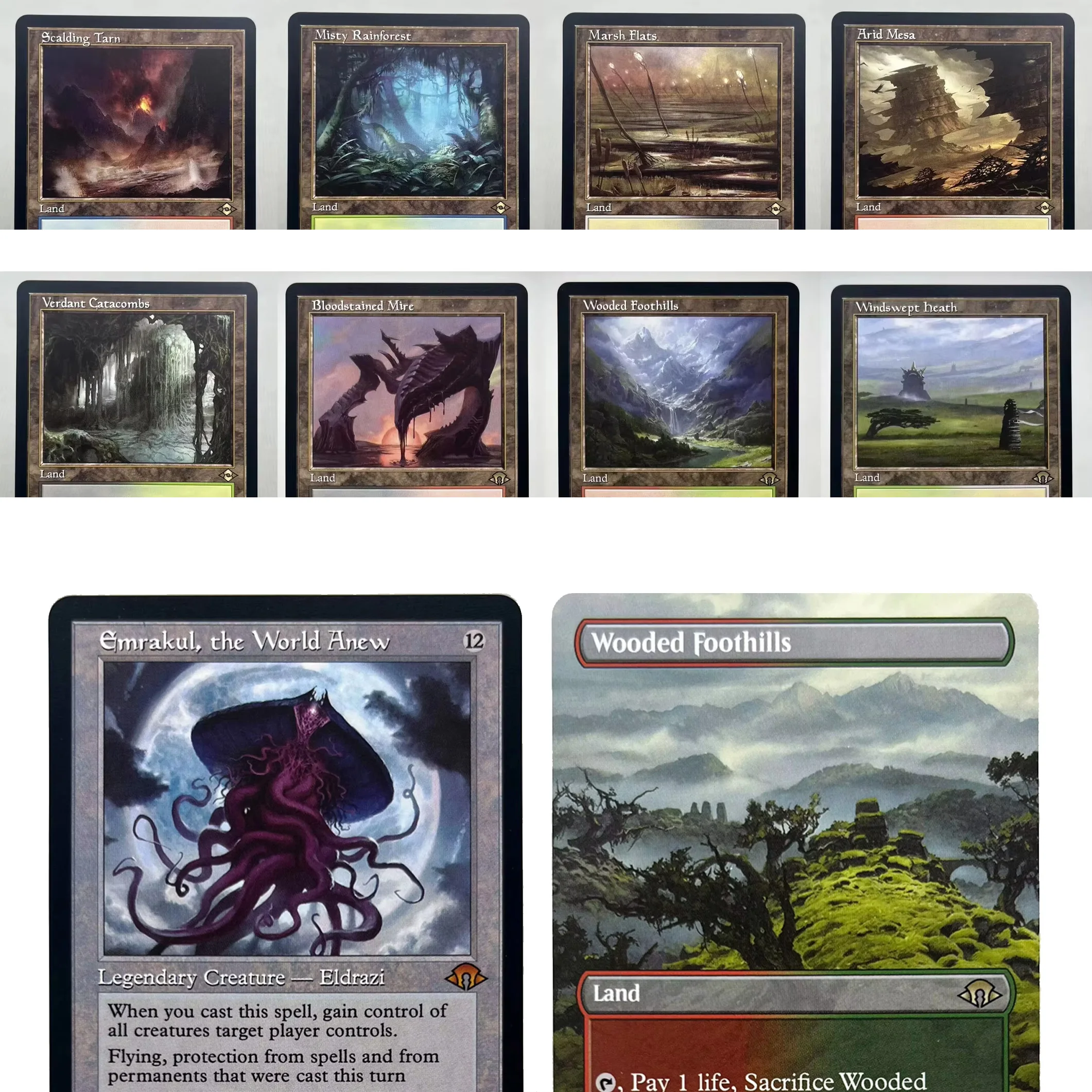 MH2 MH3 HOLO10-Ⅰ02 Прокси-карты TCG Немецкие Земли для поиска Кровавая грязь Затопленный берег Сухая Меса Нетергои