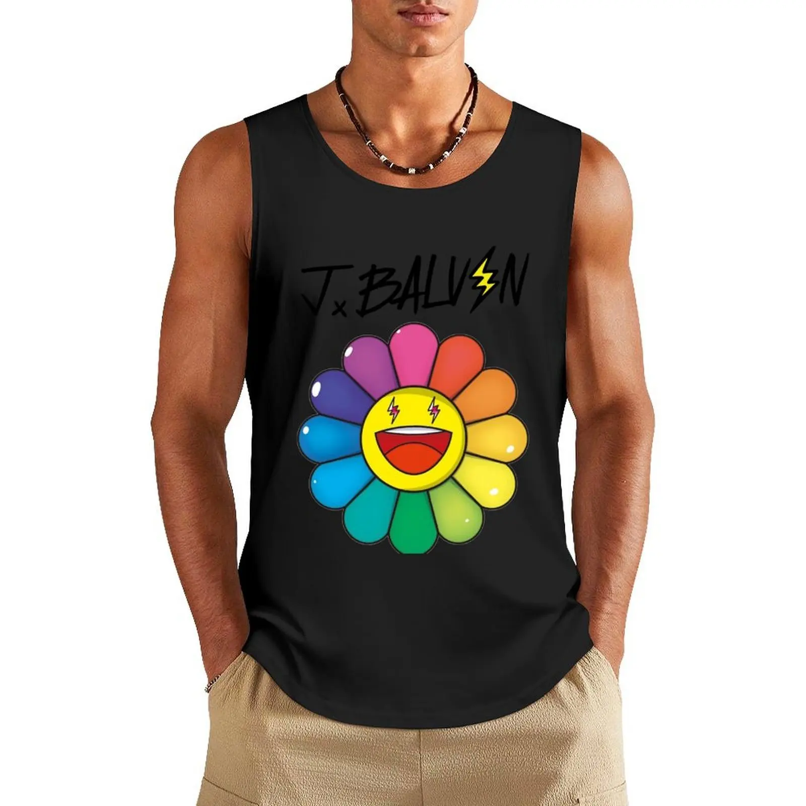 

ThreeBalvin Floweres Tank Top gym training accessories Top gym