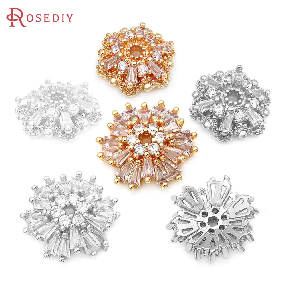18K Gold Color Brass Flower Beads Caps High Quality Necklace Earrings Making Diy Jewelry Accessories Rosediy Official Website