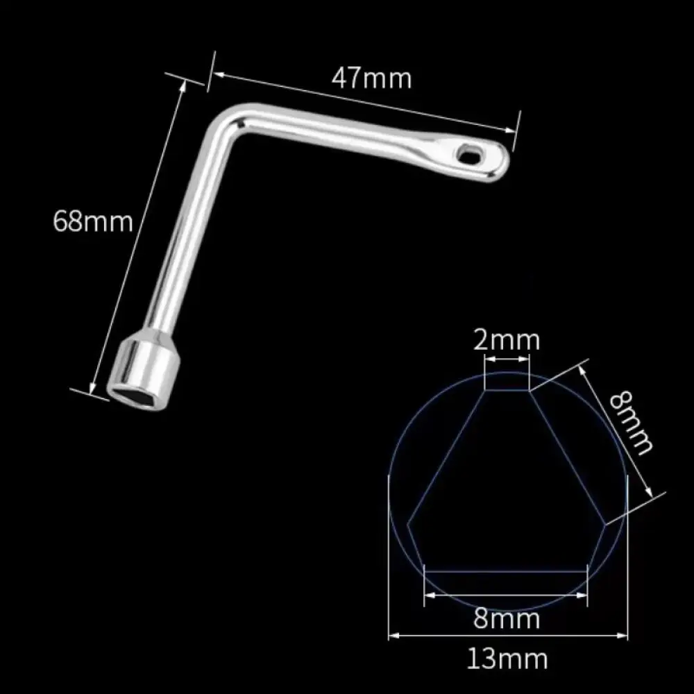 Multifunction Cabinet Lock Hardware Key 304 Stainless Steel Triangle Cross Square Opener For Train Electric Equipment