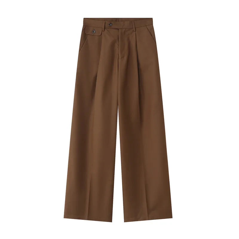 Ievb odzież męska wiosna nowe spodnie dorywczo luźne proste koreański moda proste 2023 Solid Color Solid Color męskie spodnie 9A6959