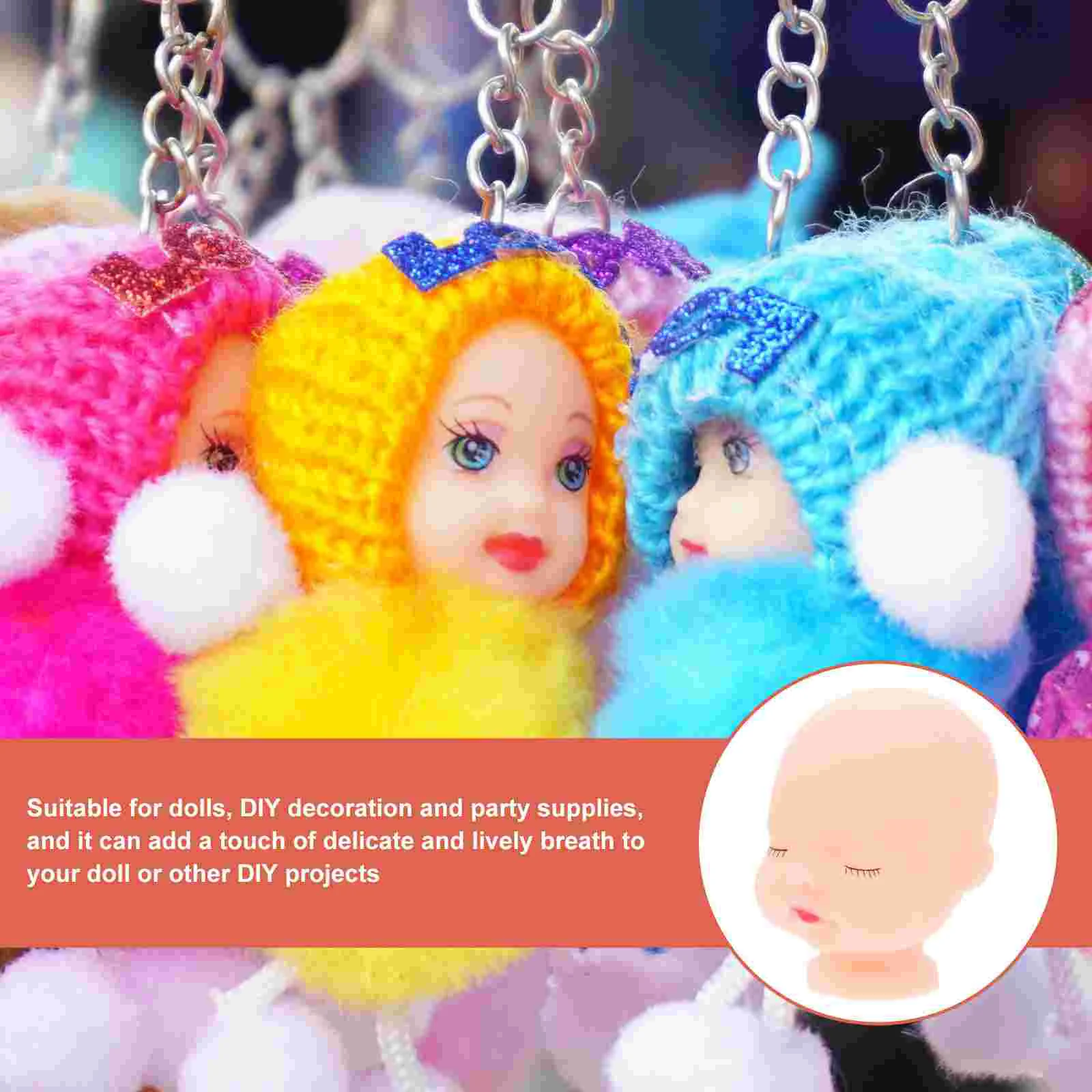 10 Pcs Stroller Baby Keychain Car Accessories for Babies Body Part DIY Crafts