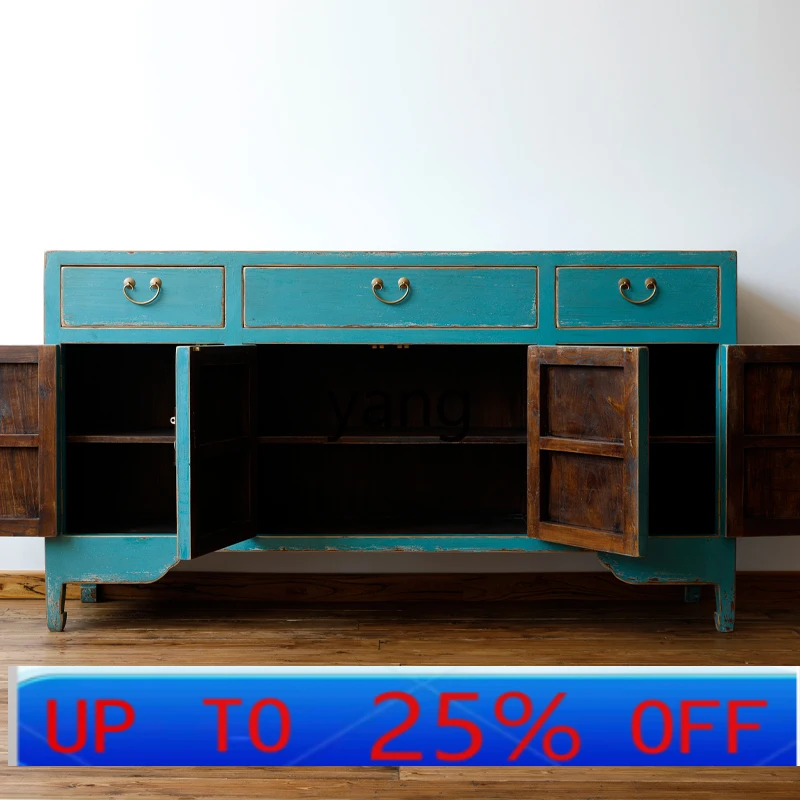 

CX Chinese-style carved dining side cabinet solid wood retro old kitchen storage locker