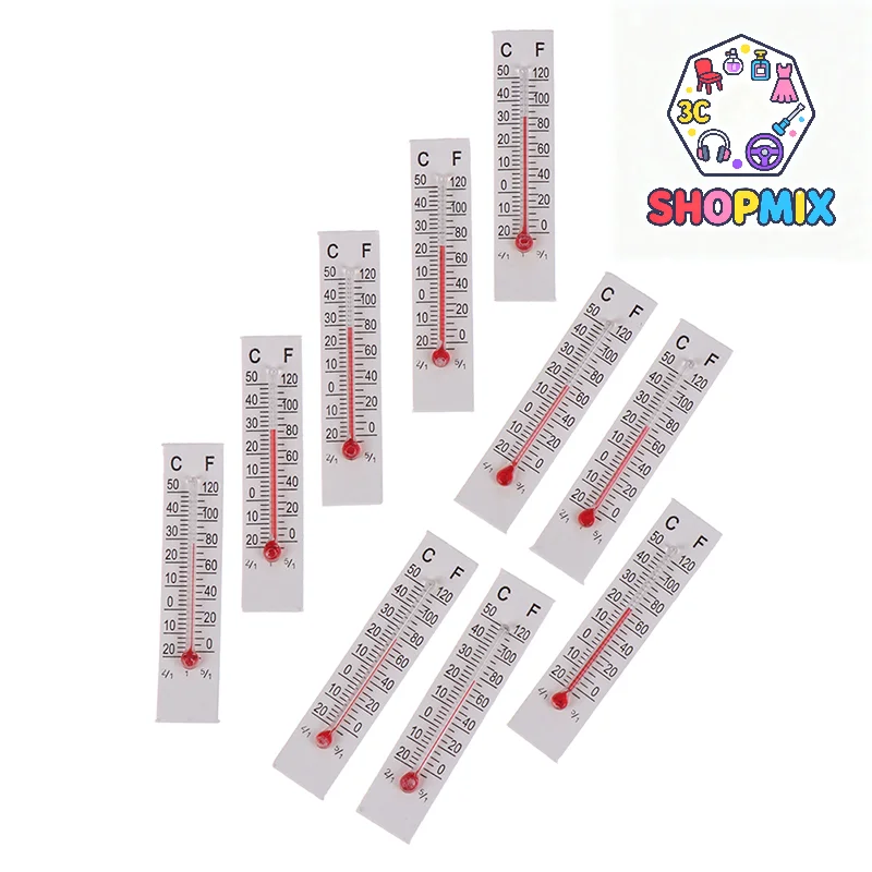 10 Pcs 5cmX1.1cm Miniature Paper Cardboard Indoor -20-50 Celsius