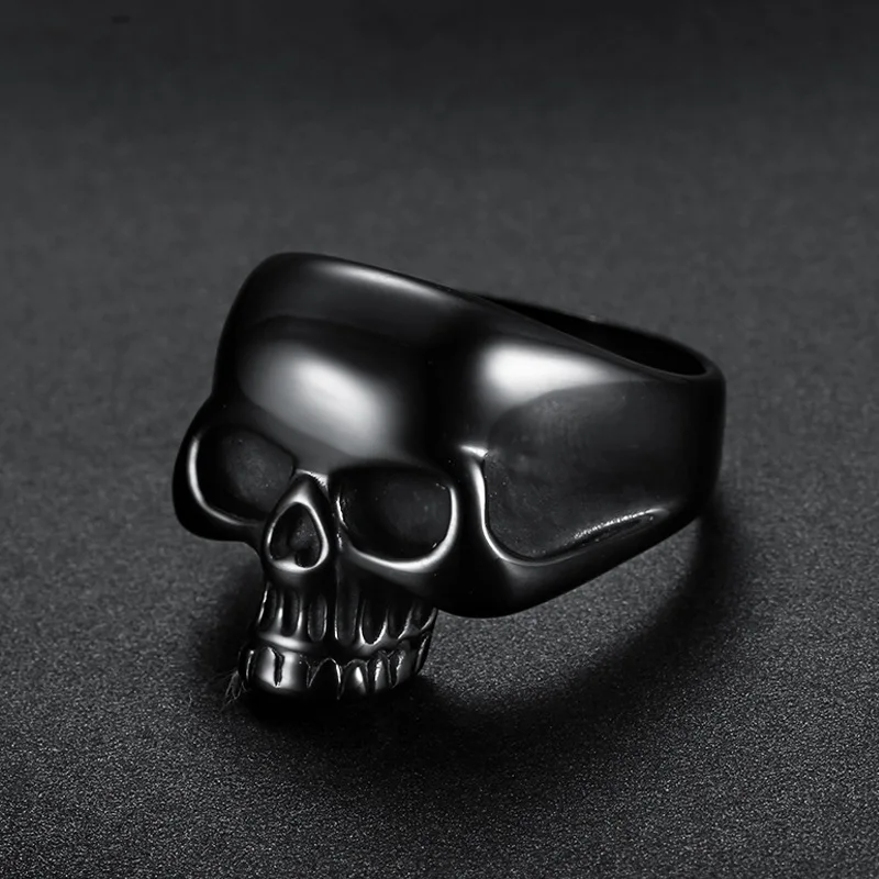 Skull Head Men Rings Stainless Steel Women Jewelry Vintage Punk Rock Cool Stuff Fashion Accessories Halloween Gift Wholesale