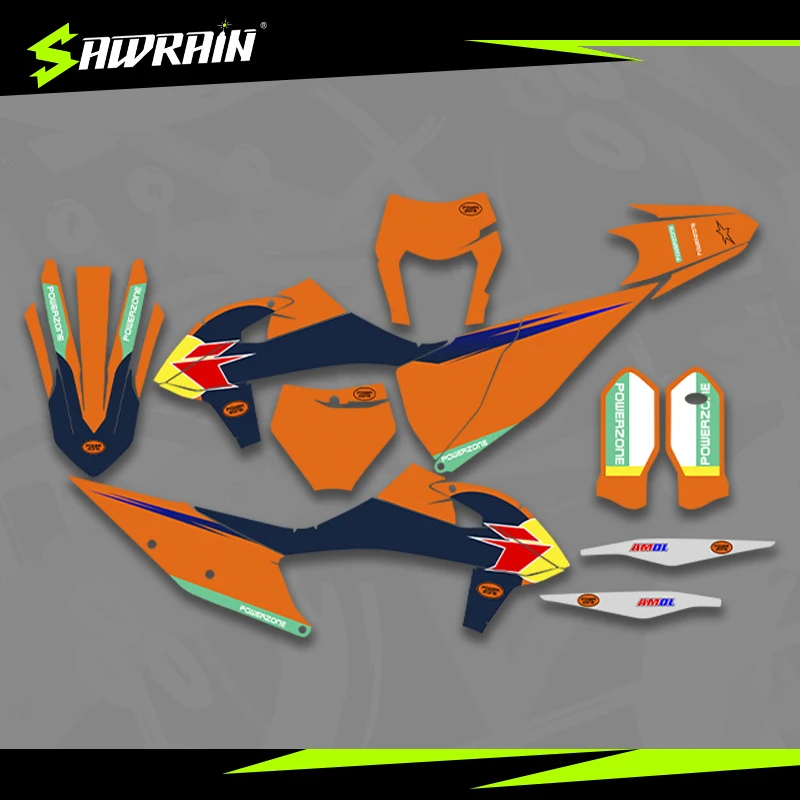 

Sawrain Motorcycle Graphics Backgrounds Decal Stickers Kits for KTM EXC XCW SXF 19-22SXF 20-23EXC 008