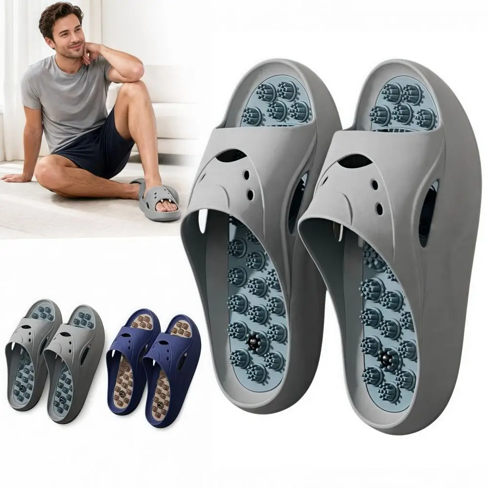 Acupressure Massage Slippers Men Anti-Slip Anti-odor Sandals Slippers Soft Bottom Lightweight Home Slippers Relieve Fatigue - view 3