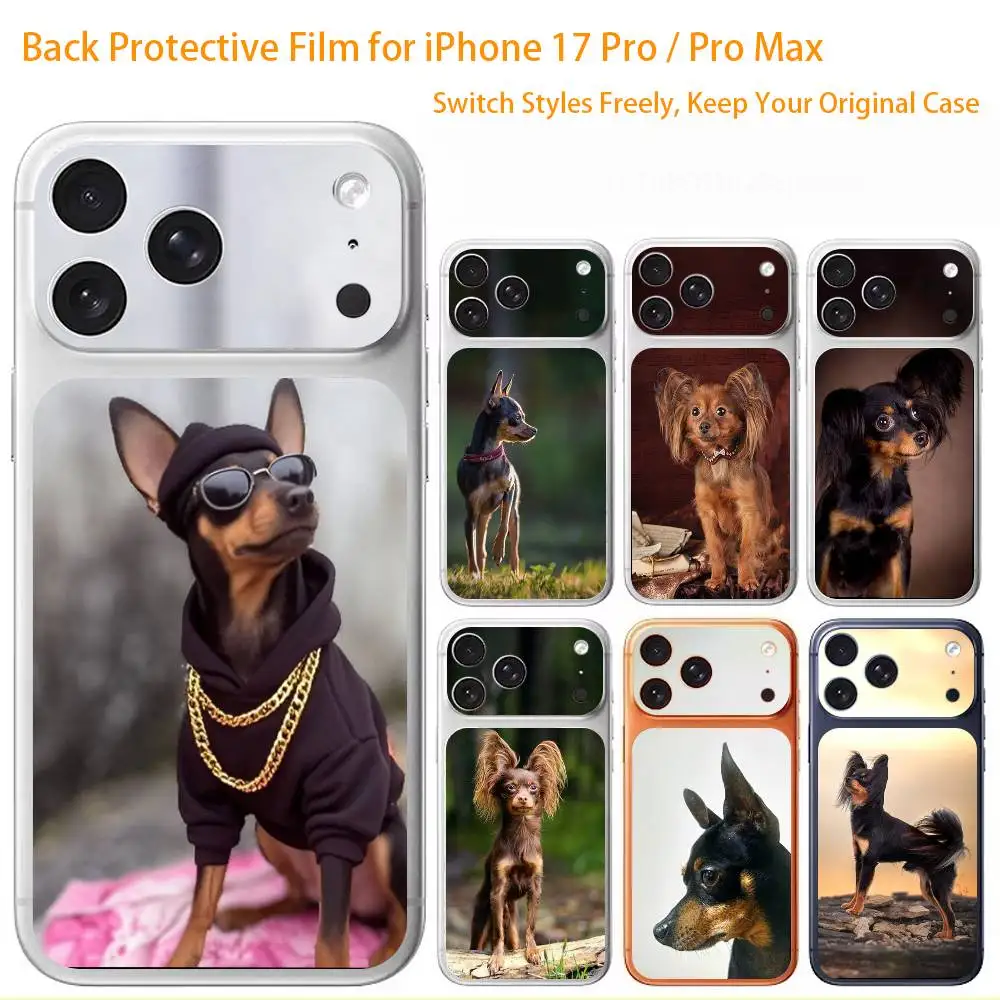

Cute Russkiy Toy Terrier 3D Full Body Skin Decal for iPhone 17/Pro/Pro Max Color Rear Protective Sticker